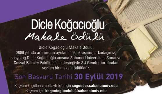 Dicle Koğacıoğlu Makale Ödülü 2019