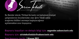 Şirin Tekeli Araştırma Ödülü 2017