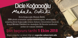Dicle Koğacıoğlu Makale Ödülü 2018