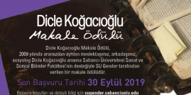 Dicle Koğacıoğlu Makale Ödülü 2019