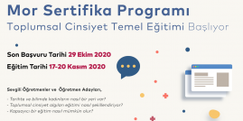 Mor Sertifika Programı Toplumsal Cinsiyet Temel Eğitimi Başlıyor