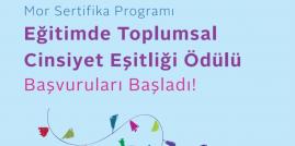 Mor Sertifika Programı Eğitimde Toplumsal Cinsiyet Eşitliği Ödülü başvuruları açıldı