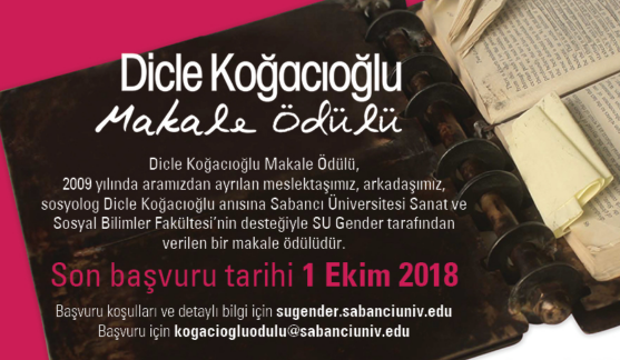 Dicle Koğacıoğlu Makale Ödülü 2018